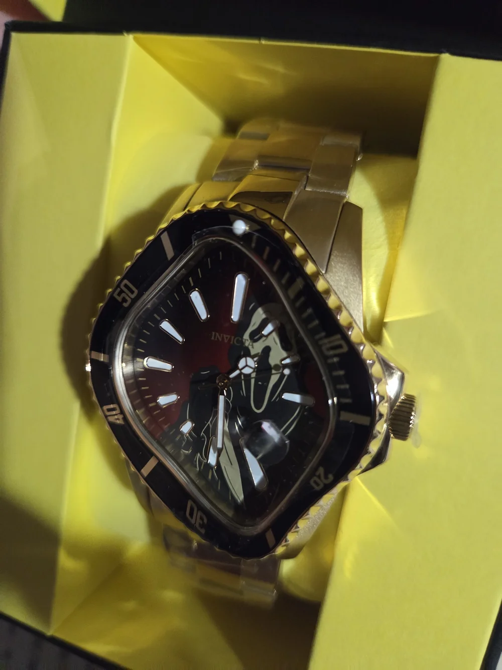 Invicta Men's Gold-Tone Watch Witj Ghost Face Design
